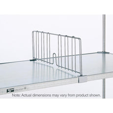 Super Erecta Shelf Divider for Solid Shelves, Chrome, 8" x 24"