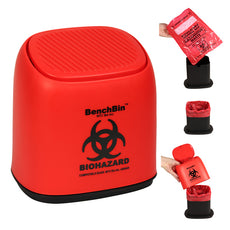 BenchBin Benchtop Biohazard Bin, 1.5L, 7 x 5 x7in, 1/ea - A8401B
