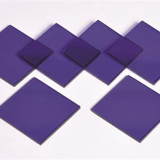 Cobalt Glass Plates, 2" X 2", Pk/6 - CGP2X2
