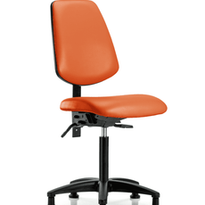 Vinyl Chair - Medium Bench Height with Medium Back & Stationary Glides in Orange Kist Trailblazer Vinyl - VMBCH-MB-RG-T0-A0-NF-RG-8613