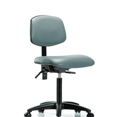 Vinyl Chair - Medium Bench Height with Casters in Storm Supernova Vinyl - VMBCH-RG-T0-A0-NF-RC-8822