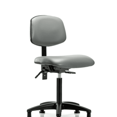 Vinyl Chair - Medium Bench Height with Stationary Glides in Sterling Supernova Vinyl - VMBCH-RG-T0-A0-NF-RG-8840