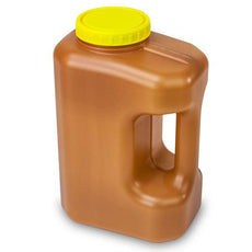 Container, 24 Hour Urine Collection, 3000mL (3 Liter), Affixed Screwcap, Amber-108030A