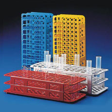 Snap-N-Rack Tube Rack for 20mm and 21mm Tubes, 40-Place, PP, Red-456610