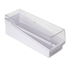 Slide Storage Box with Hinged Lid and Removable Draining Tray, 100-Place for up to 200 Slides, ABS, Yellow, 6/Unit-513250Y