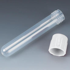 Test Tube with Attached White Screw Cap, 12 x 75mm (5mL), PP, 250/Bag, 4 Bags/Unit-6148W