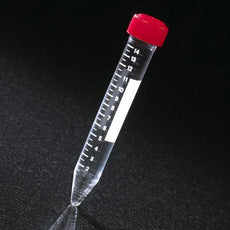 Centrifuge Tube, 15mL, Attached Red Screw Cap, PS, Printed Graduations, STERILE, 50/Rack, 10 Racks/Unit-6274