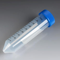 Centrifuge Tube, 50mL, Attached Blue Flat Top Screw Cap, PP, Printed Graduations, STERILE, 25/Bag, 20 Bags/Unit-6288