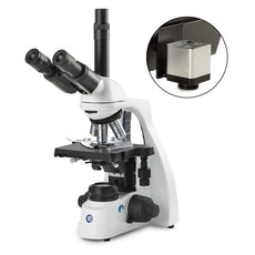 bScope Trinocular Compound Microscope, Hwf 10X/20Mm, Eyepiece, Quin Nosepiece, With Camera - EBS-1153-PLI-HDS