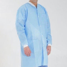 Lab Coat, White, Knit Collar & Wrist, 5X-Large, 30/case - APP0250-KNIT-5X-W