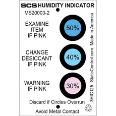 SCS Humidity Card, 3-Spot, 125/Can 30-40-50%; 125/Can - 3HIC125