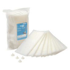TexWipe TexMop Replacement Pads 8" x 4" Polyester Pad and white fasteners for TX7115, 100 pads and 40 fasteners/Cs - TX7150