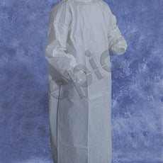 Tians Isolation Gown, MP Coated W/Thumb Strap, EW, White, SML, 30/Cs - 816851TS-S