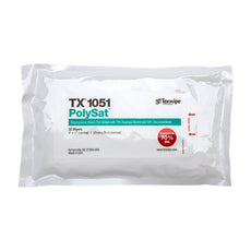 Texwipe PolySat 9" x 11" polypropylene wipers pre-wetted with 70% IPA, 1200 wipers/Cs - TX1051