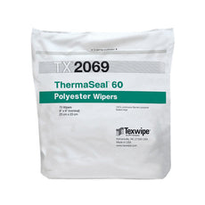 Texwipe ThermaSeal 60 9" x 9" sealed-edge polyester wipers, 1500 wipers/Cs - TX2069
