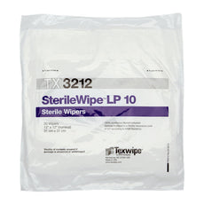 Texwipe Sterile Wipe LP 10 12" x 12" polyester knit wipers with sealed borders, 500 wipers/Cs - TX3212