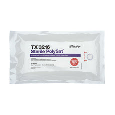 Texwipe Sterile PolySat 9" x 11" pre-wetted polypropylene wipers, 480 wipers/Cs - TX3216
