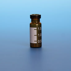 2.0mL LO Amber Vial 12x32mm White Graduated Spot 11mm Crimp