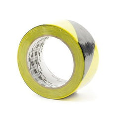 3M 766 Hazard Warning Vinyl Tape Black-Yellow 2 in x 36 yd Roll - 766 2IN X 36YDS