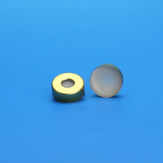 20mm Gold Tin Magnetic Seal 8mm Hole 0.100" Tan PTFE/White Silicone Lined