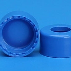 9mm Smooth Cap Royal Blue Clear PTFE/Blue Silicone ULB Septa