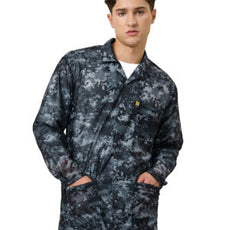 Transforming Technologies ESD Jacket, 3/4ths Length, Lapel Collar, Snap Cuff, 5X-Large, Gray Camo - JKC9029SPCGY