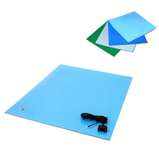Transforming Technologies 30" x 48" x .080", Light Blue, Rubber Table Mat, Including Hardware - MT3048B