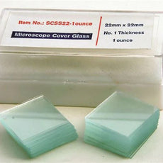Glass Coverslips, 22mm X 22mm, 1oz., #1 - SCSS22-1oz