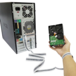 LabClean Adjustable ESD Wrist Strap, Light Blue Fabric Band, 4mm snap, Black 12' Coil Cord Individually bagged