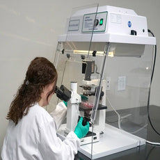 Mystaire LabPartner ductless workstation with microscope sash, main filters not included - MY-2400-MIC