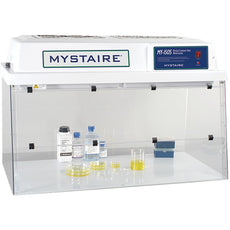 Mystaire MY-ISO5 48" wide vertical laminar flow workstation. Price includes HEPA filters, initial prefilters, fluorescent lights and slip hatch. 110V AC - MY-VLF48