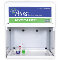 Mystaire 42" Aura Elite ductless fume hood with EverSafe III Touch Control microprocessor controller, fluorescent light, and fiberglass spill tray. 110V - MY-AU42