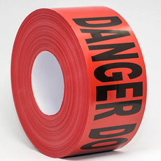 UltraTape-0422 - Red "Danger" Cleanroom Barrier Tape (no adhesive)-4422RE300-P1D