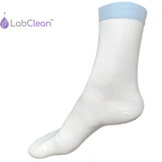 LabClean Cleanroom Socks, 100% Polyester, Launderable, Size: Small
