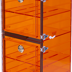 Plas-Labs Desiccators, Amber acrylic 861-CGA/NS