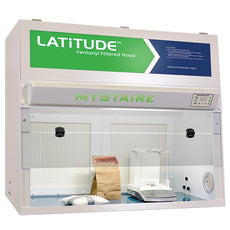 Mystaire 48" Latitude Fentanyl Series C ductless hood. Price includes HEPA filters, prefilters, blue base, trash bag port, and two power access ports. - MY-LFH48