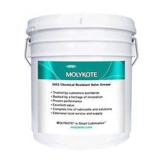 DuPont MOLYKOTE 3452 Chemical Resistant Valve Lubricant White 4.5 kg Pail - 3452 GRSE 4.5KG PAIL