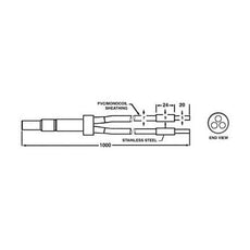 Dymax 38477 Three Pole Lightguide 3 mm x 1 m - 38477