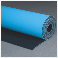 LabClean 2-Layer ESD Rubber Tray Mat w/Rounded Corners, Textured Surface, 16" x 24",  Color Blue