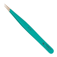 Excelta Tweezers 4 Star Straight Very Fine Point Epoxy Coated Brass - 3C-BR