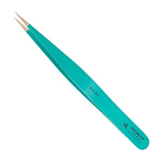 Excelta Tweezers 3 Star Straight Medium point Epoxy Coated Brass - AM-BR