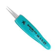 Excelta Tweezers Mini Straight Very Fine Point SS Ergo - M-3-S-ET