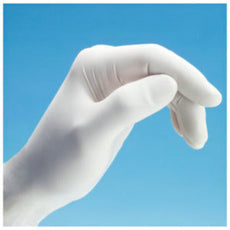 LabClean Full Finger 100% Low-lint Nylon Glove Liner w/Blue Cuff Size: Large (launderable & reusable)