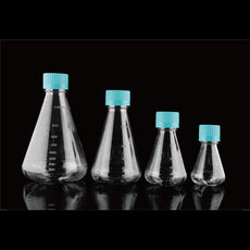 125 mL PC Conical Erlenmeyer Flasks, Flat Bottom, Seal Caps, Sterile,1/pk, 24/cs - 781101