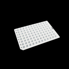 0.2ml 96 Well PCR Plate, No Skirt, White, H1 notch, 25/pk, 100/cs - 402011