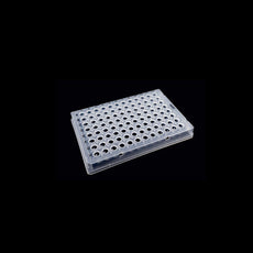 0.1ml 96 Well PCR Plate, Full Skirt, Clear, H1 notch, 25/pk, 100/cs - 402501