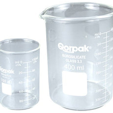 Qorpak Graduated Low Form Griffin Beakers 12/Case - 278405