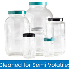 Qorpak Standard Wide Mouth Bottles, Cleaned for Semi-Volatiles 24/Case - GLC-01737