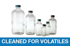 Qorpak Boston Round Bottles - Clear, Cleaned for Volatiles 12/Case - GLC-01158