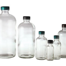 Qorpak Clear Boston Round Bottles 48/Case - GLC-01087